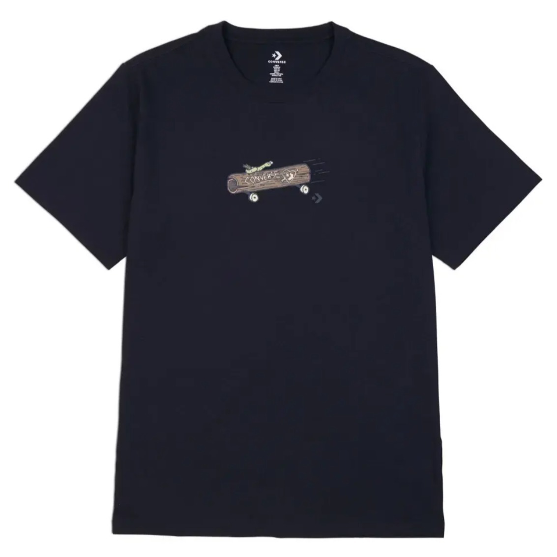 Converse Unisex Elevated Logo Graphc T-Shirt Black Medium